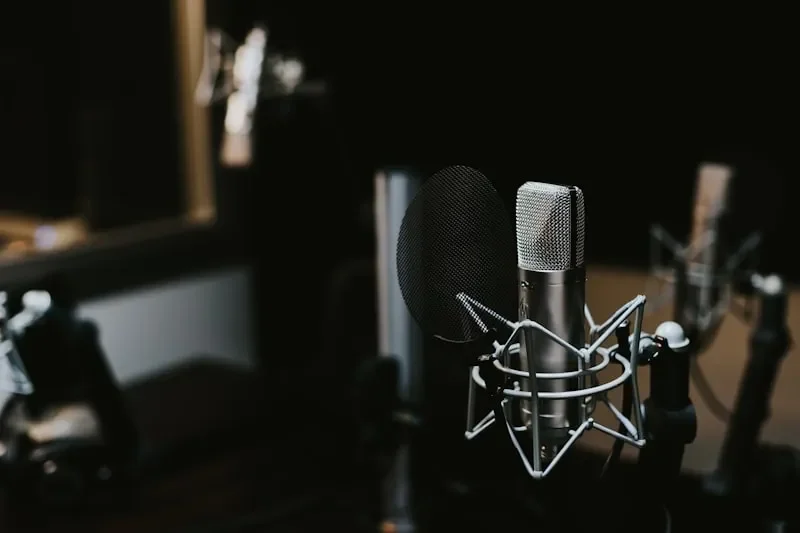 Microfone profissional de estúdio de rádio digital