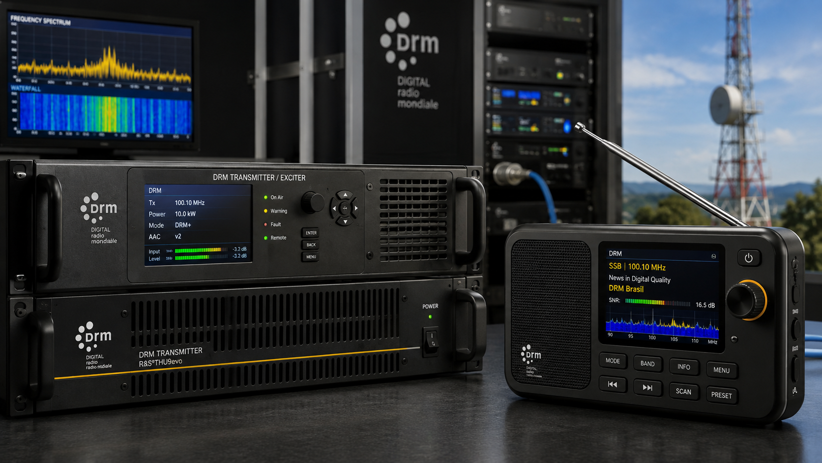 Transmissão digital e equipamentos de radiodifusão