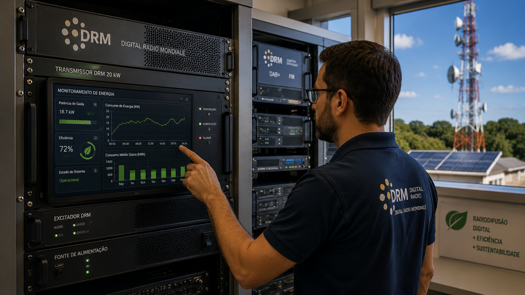 Transmissão digital e equipamentos de radiodifusão